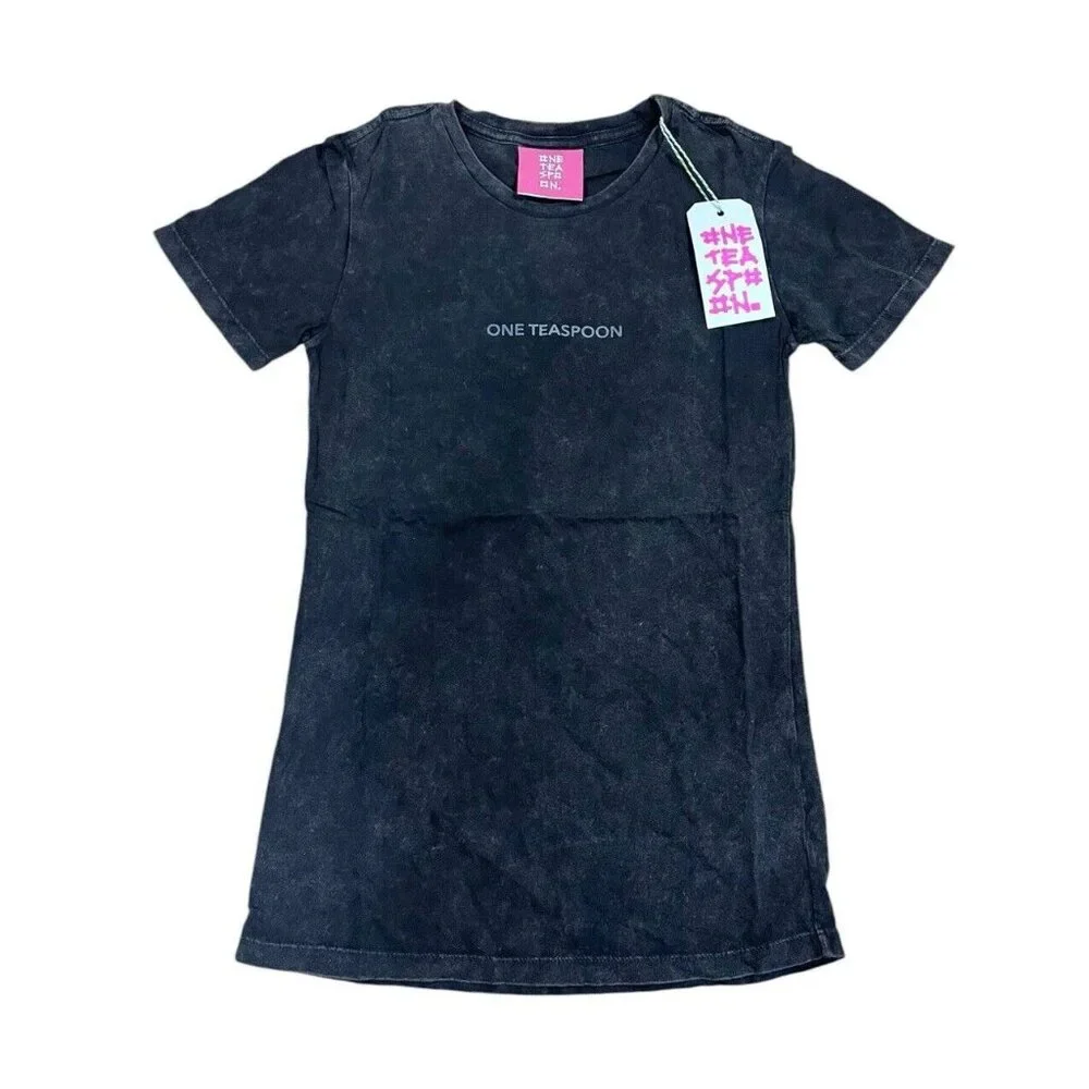 One Teaspoon Organic Fitted Logo Tee Acid Black Size Xs Nwt — image 2 of 8